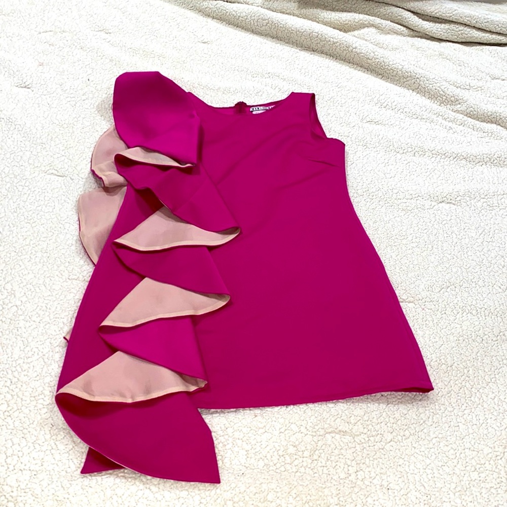 VivaAviva Pink Ruffle detail dress